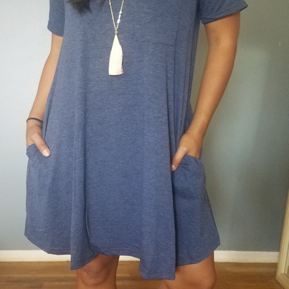ON THE GO NAVY BLUE SWING DRESS - Picture 6 of 6